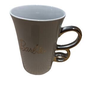Mattel Barbie Mug Golden B Handle Coffee Drinking